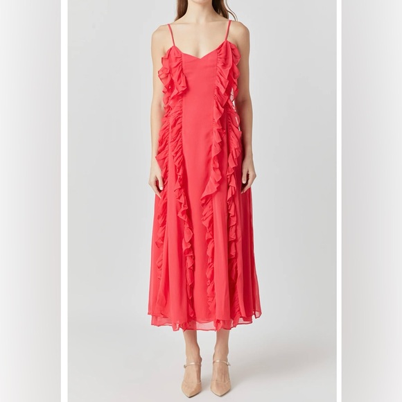 TUCKERNUCK Endless Rose strappy chiffon ruffled dress - Picture 4 of 13